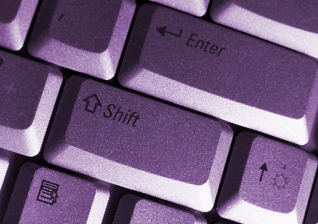 keyboard purple shift